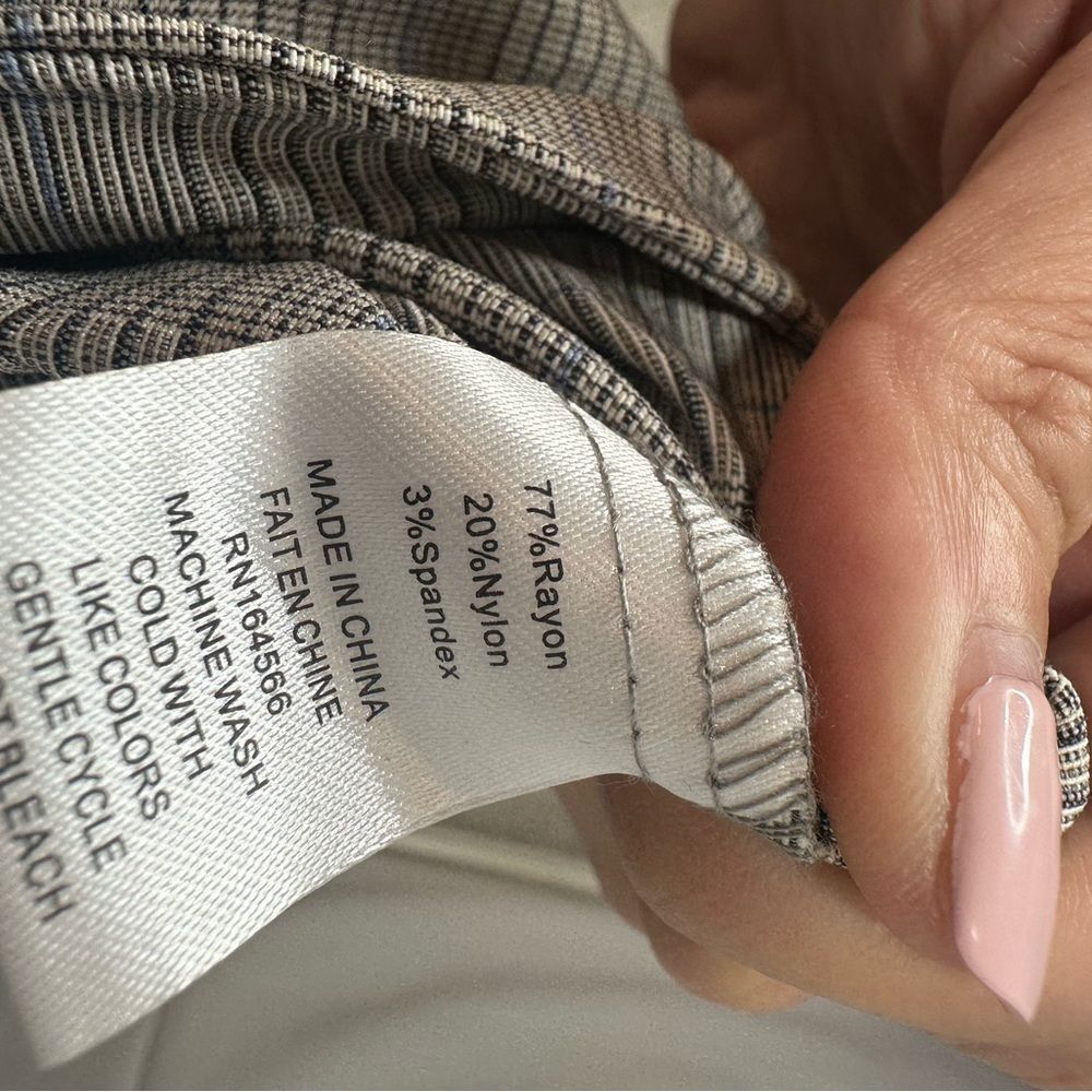 JENNA ROSE Gray plaid pants NWT Size M - Picture 10 of 10